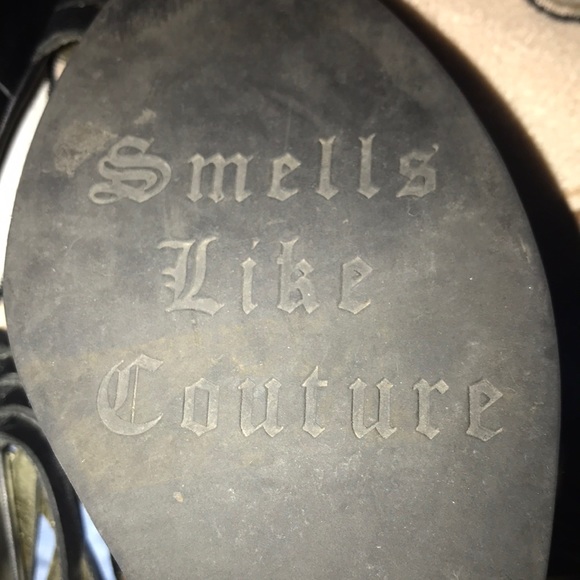 Juicy couture black strapped wedge - Picture 2 of 4